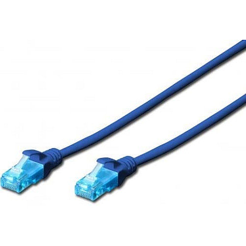 Патч-корд 2E CAT 5e, UTP, 5м, 26AWG, RJ45, 7/0.16, Cu, LSZH, синій