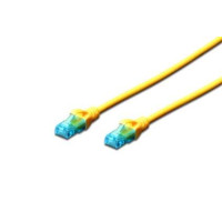 Патч-корд DIGITUS CAT 5e UTP, 2м, AWG 26/7, CCA, PVC, желтый