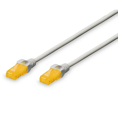 Патч-корд DIGITUS САТ 6A U-UTP, 2м, AWG 26/7, Cu, LSZH, сірий