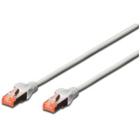 Патч-корд DIGITUS CAT 6 S-FTP, 0.5м, AWG 27/7, LSZH, сірий