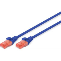 Патч-корд DIGITUS CAT 6 UTP, 3м, AWG 26/7, Cu, LSZH, синий