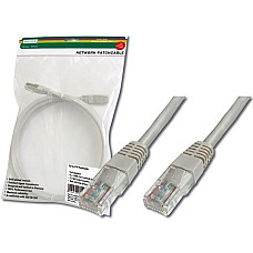 Патч-корд DIGITUS САТ 5e UTP, 0.5м, AWG 26/7, Cu, PVC, сірий