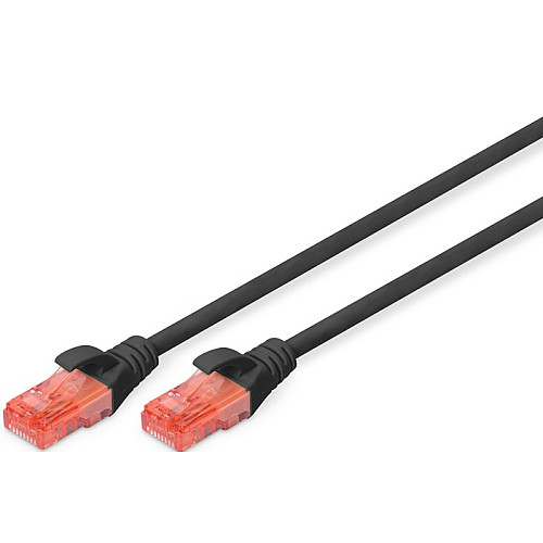 Патч-корд DIGITUS CAT 6 UTP, 2м, AWG 26/7, Cu, LSZH, чорний