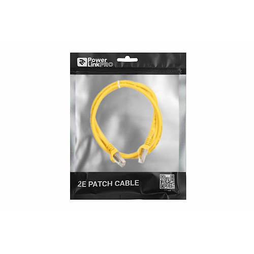 Патч-корд 2E САТ 6, S-FTP, 1м, 26AWG, RJ45, 7/0.16, Cu, PVC, желтый