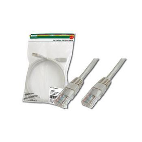 Патч-корд DIGITUS CAT 5e UTP, 1.5м, AWG 26/7, Cu, PVC, сірий