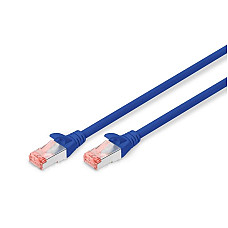 Патч-корд DIGITUS CAT 6 S-FTP, 0.5м, AWG 27/7, LSZH, синій