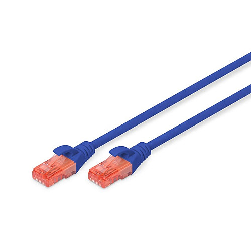 Патч-корд DIGITUS CAT 6 UTP, 0.5м, AWG 26/7, Cu, LSZH, синій