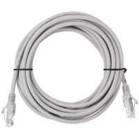 Патч-корд 2E САТ 5e, UTP, 5м, 26AWG, RJ45, 7/0.16, Cu, LSZH, сірий