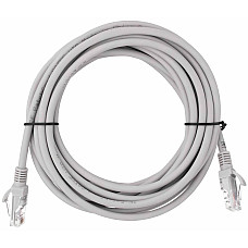 Патч-корд 2E САТ 5e, UTP, 5м, 26AWG, RJ45, 7/0.16, Cu, LSZH, сірий