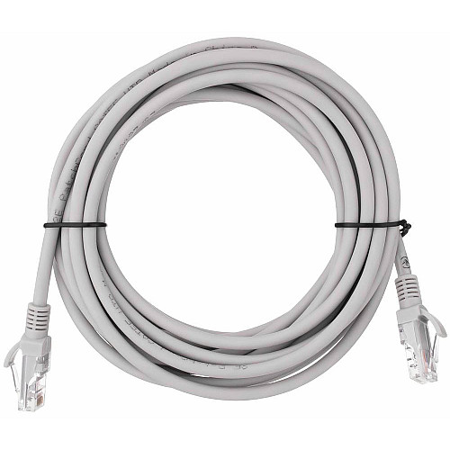 Патч-корд 2E САТ 5e, UTP, 5м, 26AWG, RJ45, 7/0.16, Cu, LSZH, сірий