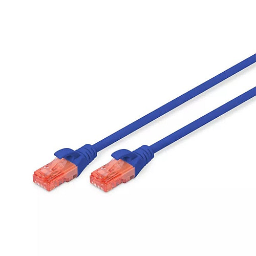 Патч-корд DIGITUS CAT 6 UTP, 3м, AWG 26/7, Cu, LSZH, синій