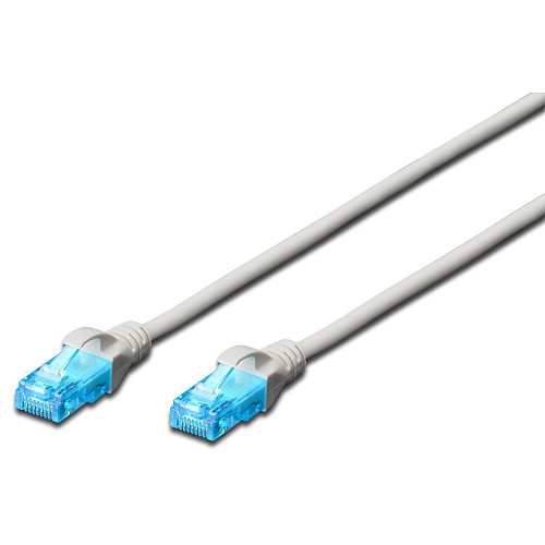 Патч-корд DIGITUS CAT 5e UTP, 1м, AWG 26/7, CCA, PVC, сірий