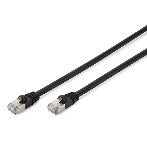 Патч-корд DIGITUS CAT 6 S-FTP, 10м, AWG 27/7, LSZH, наружный, черный
