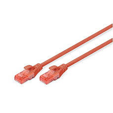Патч-корд DIGITUS CAT 6 UTP, 3м, AWG 26/7, Cu, LSZH, червоний