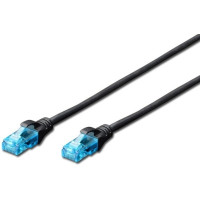 Патч-корд DIGITUS CAT 5e UTP, 1м, AWG 26/7, CCA, PVC, чорний