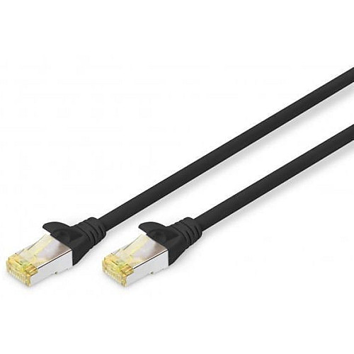 Патч-корд DIGITUS CAT 6A S-FTP, 3м, AWG 26/7, LSZH, чорний