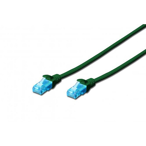 Патч-корд 2E CAT 5e, UTP, 5м, 26AWG, RJ45, 7/0.16, Cu, LSZH, зелений