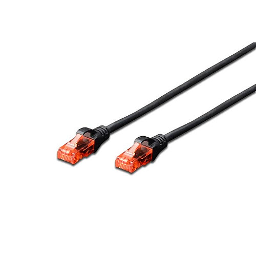 Патч-корд DIGITUS CAT 6 UTP, 3м, AWG 26/7, CCA, PVC, чорний