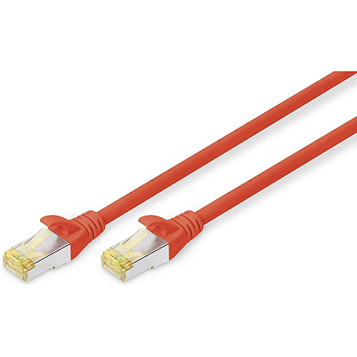 Патч-корд DIGITUS CAT 6a S-FTP, 0,5м, AWG 26/7, Cu, LSZH, червоний