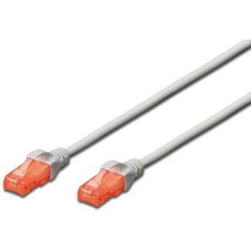 Патч-корд DIGITUS CAT 6 UTP, 5м, AWG 26/7, CCA, PVC, сірий