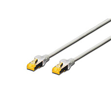 Патч-корд DIGITUS CAT 6a S-FTP, 5м, AWG 26/7, Cu, LSZH, сірий
