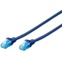 Патч-корд DIGITUS CAT 5e UTP, 0.5м, AWG 26/7, CCA, PVC, синий