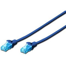 Патч-корд DIGITUS CAT 5e UTP, 0.5м, AWG 26/7, CCA, PVC, синій