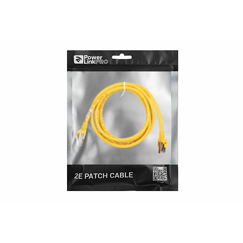 Патч-корд 2E САТ 6, S-FTP, 1.50м, 26AWG, RJ45, 7/0.16, Cu, PVC, желтый