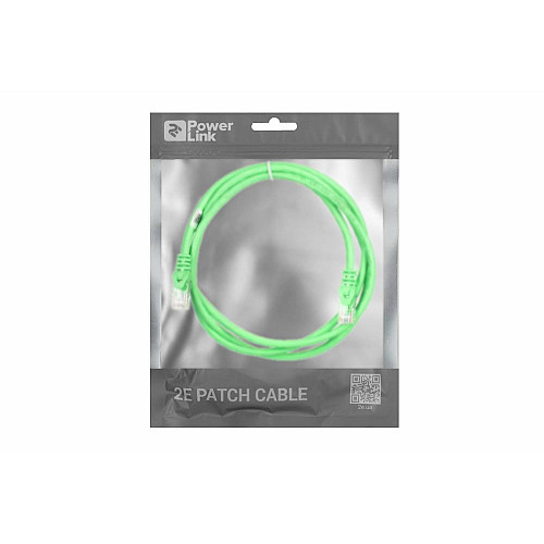 Патч-корд 2E САТ 6, UTP, 1.50м, 26AWG, RJ45, 7/0.16, Cu, PVC, зеленый
