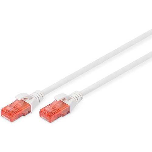 Патч-корд DIGITUS CAT 6 UTP, 1м, AWG 26/7, Cu, LSZH, белый