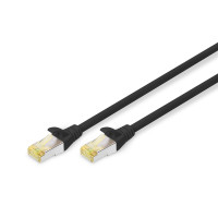 Патч-корд DIGITUS CAT 6a S-FTP, 1м, AWG 26/7, Cu, LSZH, чорний