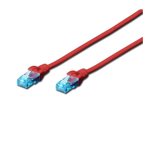 Патч-корд DIGITUS CAT 5e UTP, 2м, AWG 26/7, CCA, PVC, красный