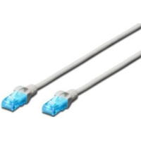 Патч-корд DIGITUS CAT 5e UTP, 5м, AWG 26/7, CCA, PVC, серый