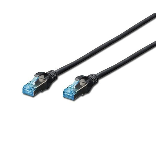 Патч-корд DIGITUS CAT 5e SF-UTP, 1м, AWG 26/7, Cu, PVC, чорний
