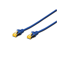 Патч-корд DIGITUS CAT 6a S-FTP, 0,5м, AWG 26/7, Cu, LSZH, синій