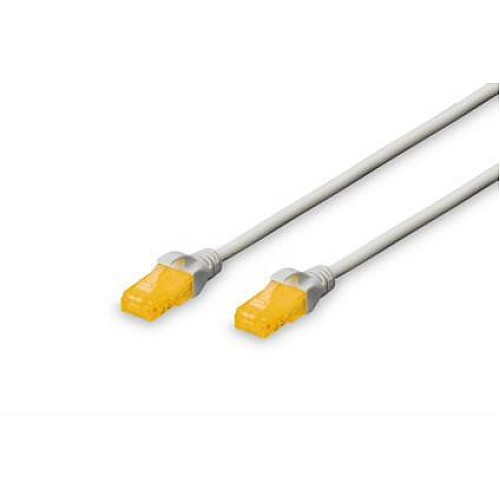 Патч-корд DIGITUS САТ 6A U-UTP, 5м, AWG 26/7, Cu, LSZH, сірий