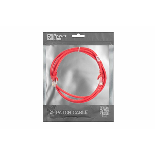 Патч-корд 2E САТ 6, UTP, 1.50м, 26AWG, RJ45, 7/0.16, Cu, PVC, красный