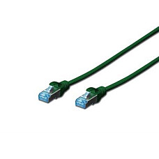 Патч-корд DIGITUS CAT 5e SF-UTP, 0.5м, AWG 26/7, Cu, PVC, зелений