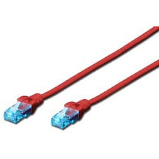 Патч-корд DIGITUS CAT 5e UTP, 5м, AWG 26/7, CCA, PVC, червоний