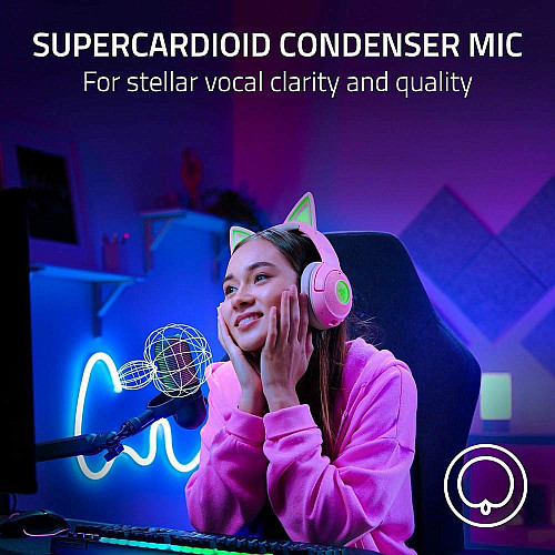 Микрофон гейминговый Razer Seiren V3 Chroma, Uni, RGB, USB-A, 2м, черный