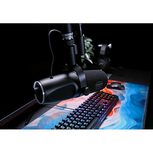 Мікрофон геймінговий CHERRY XTRFY NGALE X, Cardioid, USB-A, 2м, RGB, чорний