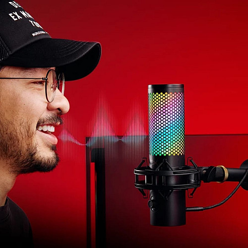 Гейминговый микрофон HyperX QuadCast 2 S, Omni/Uni/Bi, USB-A, 3м, NGenuity, RGB, черный