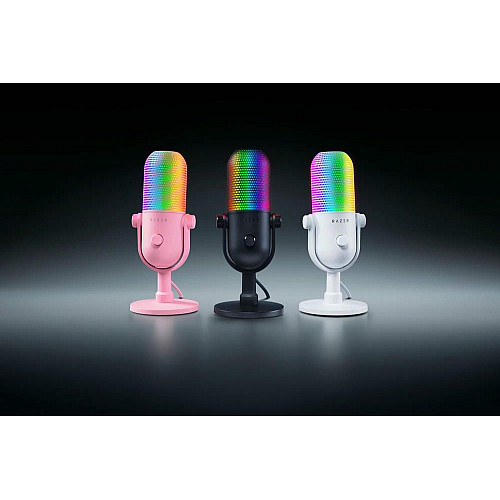 Мікрофон геймінговий Razer Seiren V3 Chroma, Uni, RGB, USB-A, 2м, білий