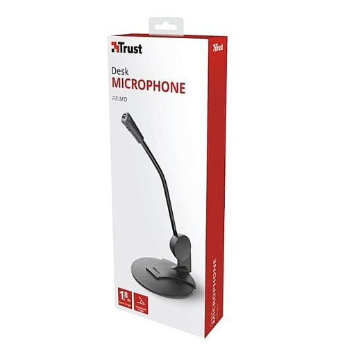 Мікрофон комп’ютерний Trust Primo Desk, Omni, 3.5 Mini Jack, 1.8м, чорний