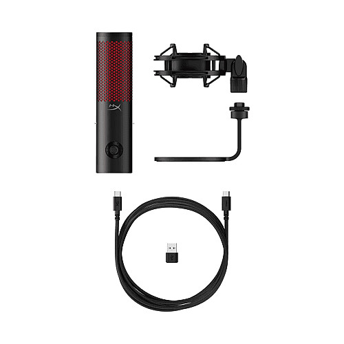 Микрофон гейминговый HyperX QuadCast 2, Omni/Uni/Bi, USB-A, 3м, RGB, черный