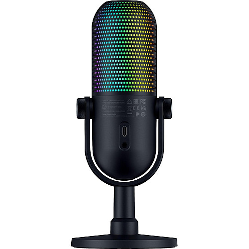 Микрофон гейминговый Razer Seiren V3 Chroma, Uni, RGB, USB-A, 2м, черный