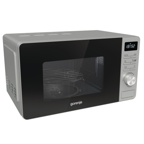 Мікрохвильова піч Gorenje, 23л, міх. управл., 800Вт, гриль, дисплей, нерж