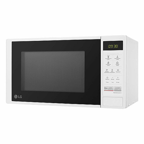 Мікрохвильова піч LG, 20л, електрон. керування, 700Вт, дисплей, білий