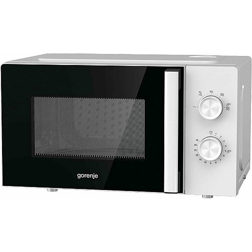 Мікрохвильова піч Gorenje, 17л, мех. керув., 700Вт, дисплей, білий