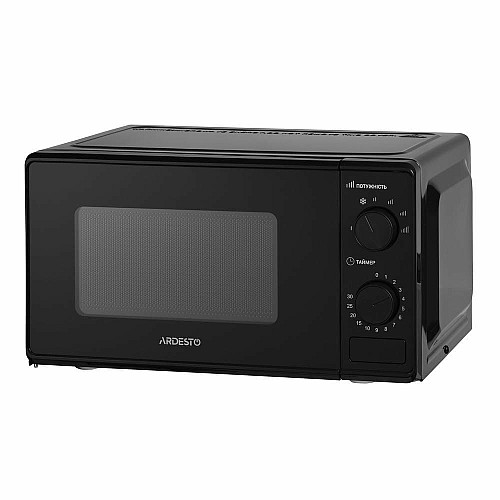 Микроволновая печь ARDESTO, 20л, мех.управл., 700Вт, откр.кнопкой, черный